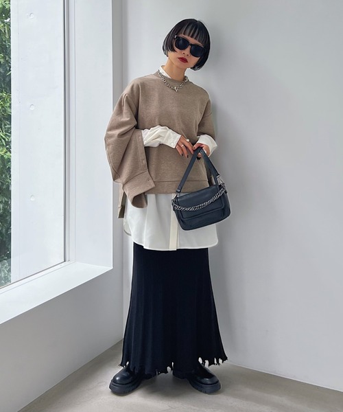 PAGEBOY（ページボーイ）の「マントスリーブスウェット（スウェット・レディース・ブラック/オートミール/ブルー系その他/ブラウン系その他・FREE）」の10枚目の写真