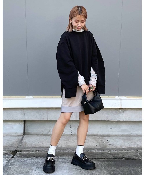 PAGEBOY（ページボーイ）の「マントスリーブスウェット（スウェット・レディース・ブラック/オートミール/ブルー系その他/ブラウン系その他・FREE）」の6枚目の写真