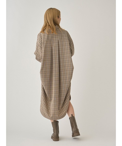 SNIDEL(スナイデル)の「コクーンシルエットデザインシャツワンピース(シャツワンピース・レディース・チェック/ホワイト/ブルー・FREE)」の11枚目の写真