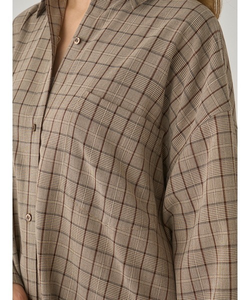 SNIDEL(スナイデル)の「コクーンシルエットデザインシャツワンピース(シャツワンピース・レディース・チェック/ホワイト/ブルー・FREE)」の20枚目の写真