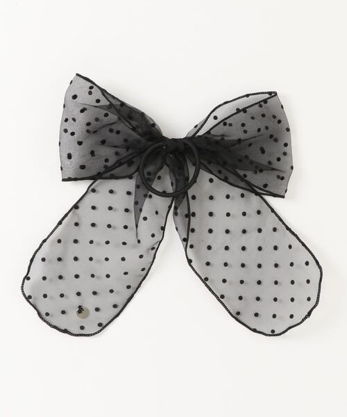 SLURR（スラ―）の「ドットリボンポニー（ヘアゴム・レディース・ブラック/ボルドー・FREE）」の8枚目の写真