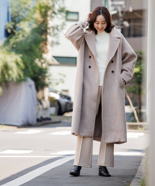 Emma Taylor(エマテイラー)の「シャギーコート(その他アウター・レディース・ブラック/ベージュ・FREE)」の11枚目の写真