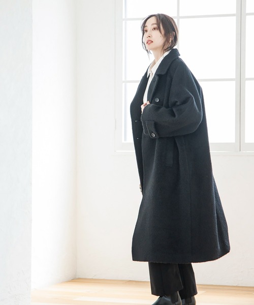 Emma Taylor(エマテイラー)の「シャギーコート(その他アウター・レディース・ブラック/ベージュ・FREE)」の7枚目の写真