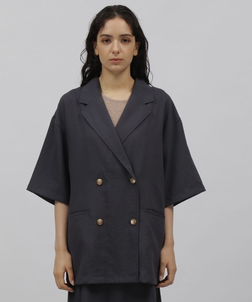 LAKOLE（ラコレ）の「ハーフスリーブテーラードジャケット[セットアップ対応] / 353987（テーラードジャケット・レディース・ライトブラウン/スモーク/サンドグレー・SMALL/MEDIUM）」の21枚目の写真