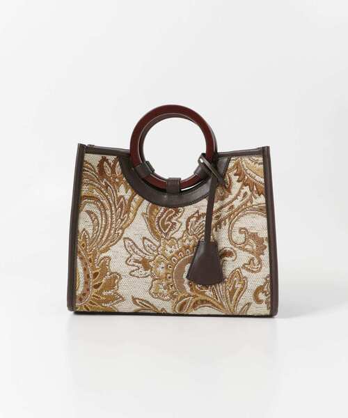 RODE SKO（ロデスコ）の「プチジャガードウッドハンドルトート（トートバッグ・レディース・ブラウン・ONE）」の8枚目の写真