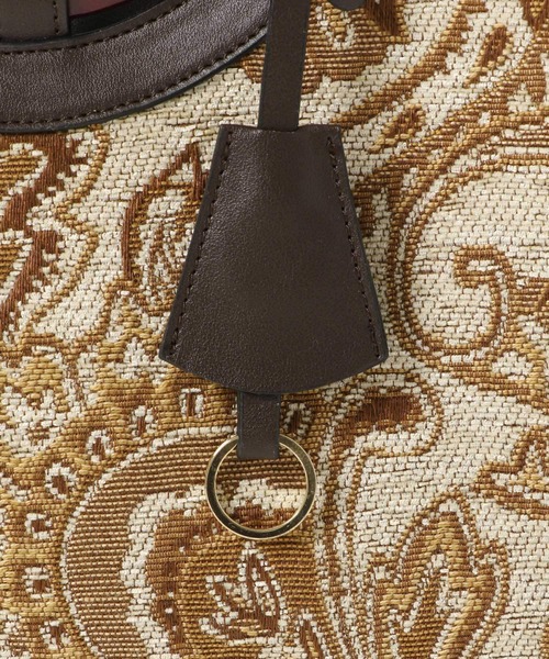RODE SKO（ロデスコ）の「プチジャガードウッドハンドルトート（トートバッグ・レディース・ブラウン・ONE）」の6枚目の写真