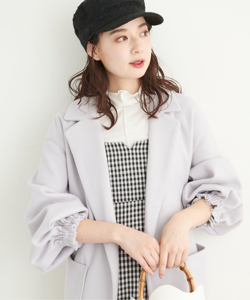 FREE'S MART（フリーズマート）の「◆ボリュームスリーブオーバーガウンコート（その他アウター・レディース・パープル/グリーン/ブラウン系その他・SMALL/MEDIUM）」の9枚目の写真