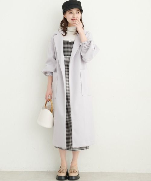 FREE'S MART（フリーズマート）の「◆ボリュームスリーブオーバーガウンコート（その他アウター・レディース・パープル/グリーン/ブラウン系その他・SMALL/MEDIUM）」の5枚目の写真