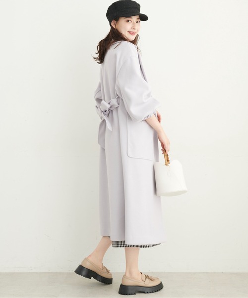 FREE'S MART（フリーズマート）の「◆ボリュームスリーブオーバーガウンコート（その他アウター・レディース・パープル/グリーン/ブラウン系その他・SMALL/MEDIUM）」の7枚目の写真