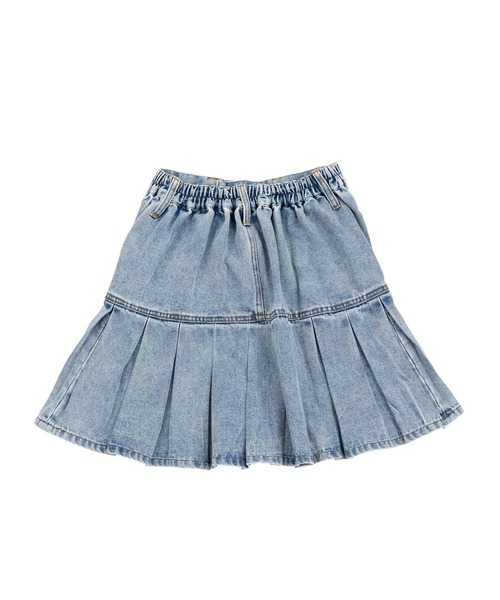 PUNYUS（プニュズ）の「プリーツヘムデニムミニスカート（デニムスカート・レディース・ブラック/ライトブルー・1/3/2/4）」の12枚目の写真