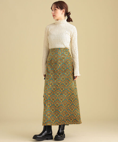 Ray BEAMS(レイビームス)の「Ray BEAMS / シャーリング ハイネック カットソー(Tシャツ/カットソー・レディース・ラベンダー/ホワイト系その他6/ブラック・ONE SIZE)」の7枚目の写真