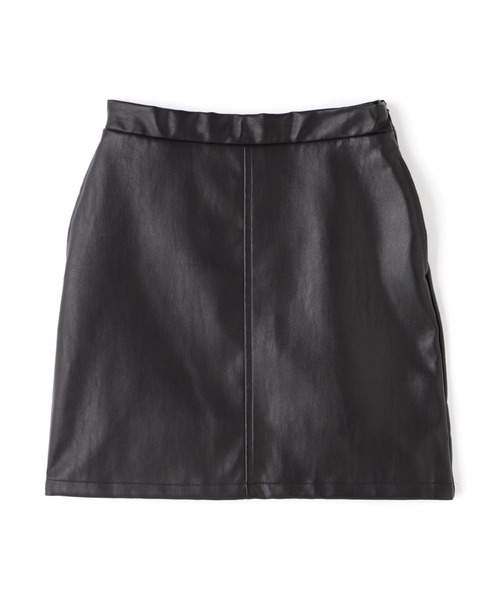 FREE'S MART（フリーズマート）の「◆合皮ミニスカート（スカート・レディース・ホワイト/ブラック・MEDIUM/SMALL）」の2枚目の写真