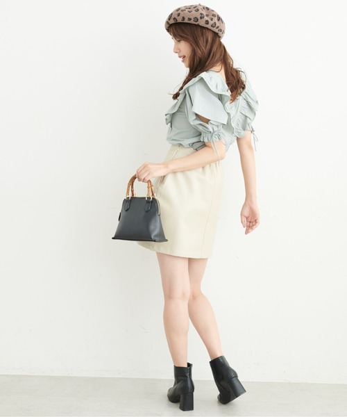 FREE'S MART（フリーズマート）の「◆合皮ミニスカート（スカート・レディース・ホワイト/ブラック・MEDIUM/SMALL）」の18枚目の写真