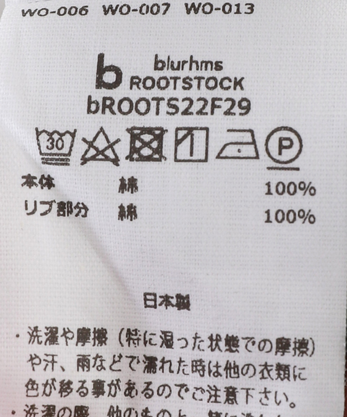 blurhms（ブラームス）の「【blurhms ROOTSTOCK】 Extra Soft Henley-neck L/S（Tシャツ/カットソー・メンズ・ブラック/ホワイト系その他/グリーン/ライトイエロー・3/4）」の20枚目の写真