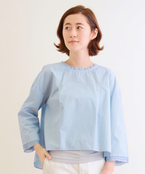 LA MARINE FRANCAISE(マリン フランセーズ)の「50/-タイプライター ブラウス(シャツ/ブラウス・レディース・ホワイト/カーキ/サックスブルー・ONE SIZE)」の4枚目の写真