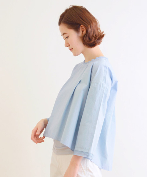 LA MARINE FRANCAISE(マリン フランセーズ)の「50/-タイプライター ブラウス(シャツ/ブラウス・レディース・ホワイト/カーキ/サックスブルー・ONE SIZE)」の5枚目の写真