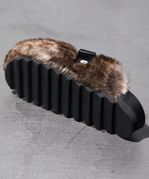 FREAK'S STORE（フリークスストア）の「WEB限定 FREAK'S STORE OUTDOORS/フリークスアウトドアーズ バックルストラップ ファーサンダル/レオパード/クロッグ（サンダル・メンズ・ブラック/ブラウン/ブラック系その他/ブラウン系その他/レオパード/その他35・23/24/25/26/27/28）」の9枚目の写真