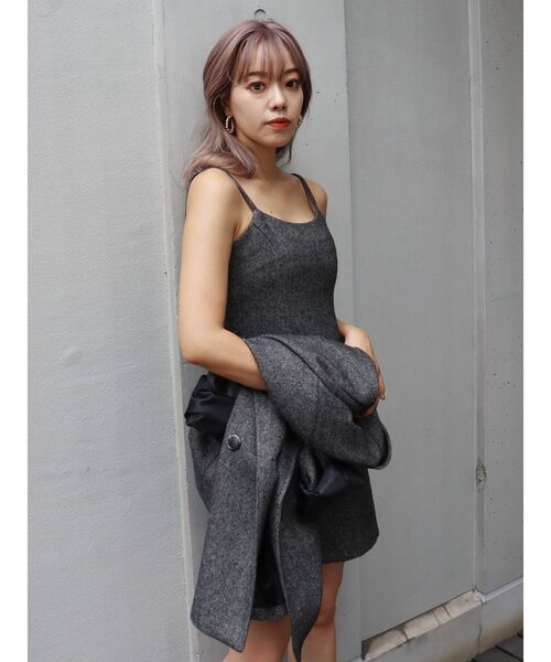 EVRIS（エヴリス）の「ツイードジャンスカ【セットアップ着用可能】（ワンピース・レディース・ブラック/パープル/ブラウン・FREE）」の12枚目の写真