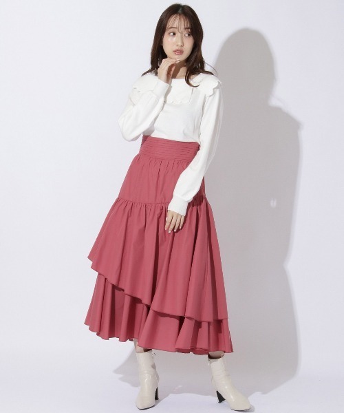 Smyeon マルチリボンティアードスカート La boutique Bonbon スカート メニーリボンチュールティアード