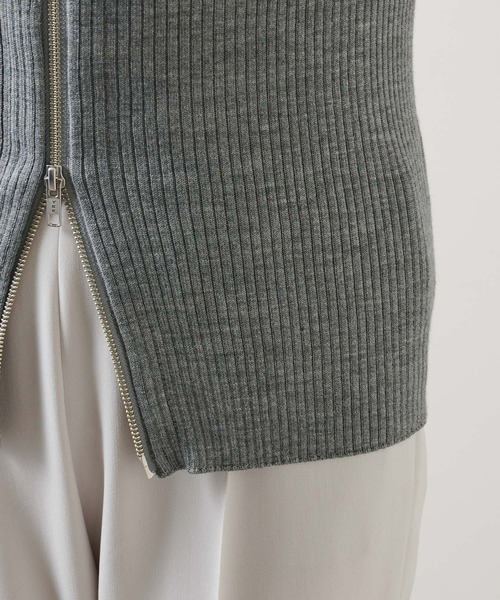 Whim Gazette（ウィムガゼット）の「ZIPニット（ニット/セーター・レディース・ブラック/グレー・FREE）」の10枚目の写真