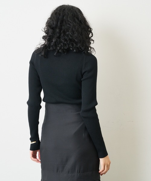 Whim Gazette（ウィムガゼット）の「ZIPニット（ニット/セーター・レディース・ブラック/グレー・FREE）」の22枚目の写真