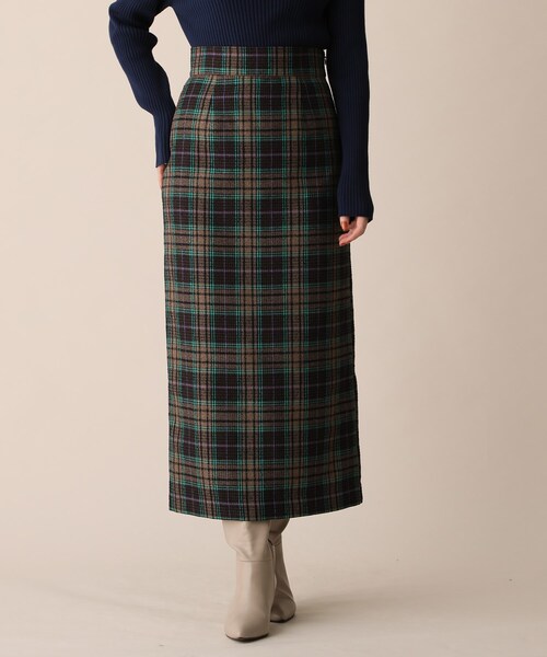 OPAQUE.CLIP(オペークドットクリップ)の「◆カラーチェックタイトスカート(スカート・レディース・パープル系5/ホワイト系その他2/ダークブラウン系1・36/38)」の8枚目の写真