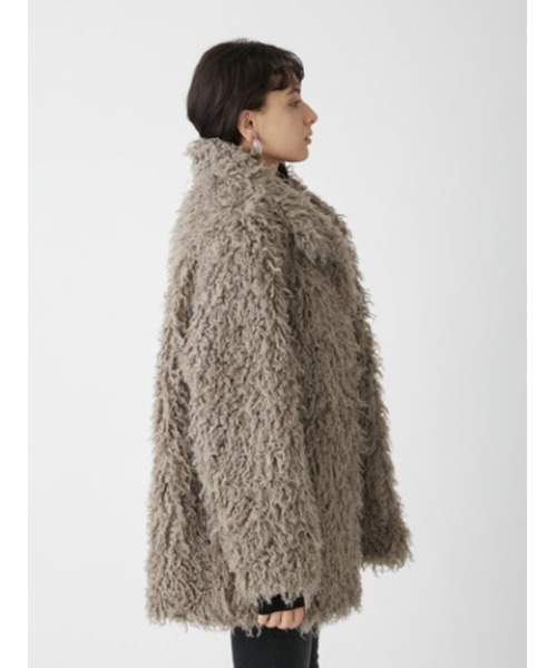 スタンドカラーファーコート