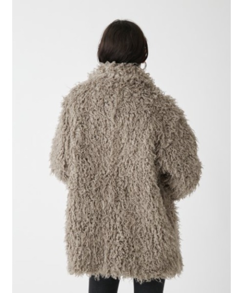 スタンドカラーファーコート