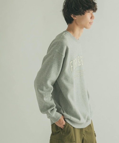 FORK&SPOON（フォークアンドスプーン）の「『ユニセックス』FORK&SPOON　F&Sロゴスウェット（スウェット・メンズ・グレー/ネイビー・4/5）」の3枚目の写真