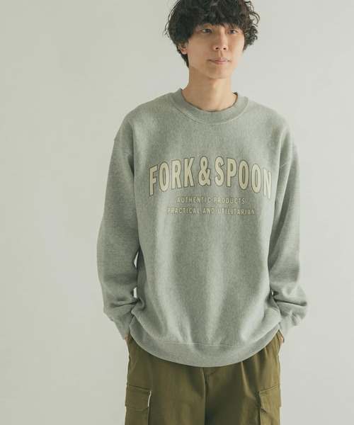 FORK&SPOON（フォークアンドスプーン）の「『ユニセックス』FORK&SPOON　F&Sロゴスウェット（スウェット・メンズ・グレー/ネイビー・4/5）」の7枚目の写真