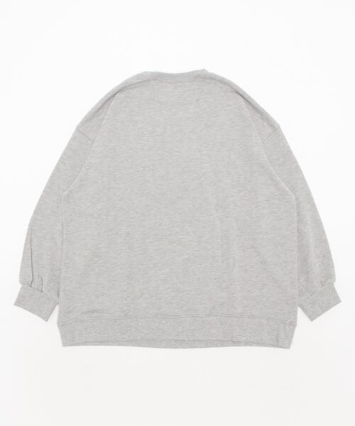 ehka sopo（エヘカソポ）の「ロゴプリントビッグスウェット（スウェット・レディース・グレー/オフホワイト/グリーン・ﾌﾘ-）」の4枚目の写真