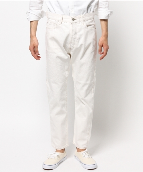 JOURNAL STANDARD（ジャーナルスタンダード）の「12oz セルヴィッチ5ポケットホワイトデニムパンツ #（デニムパンツ・メンズ・ホワイト/ブラック・SMALL/LARGE/MEDIUM）」の5枚目の写真