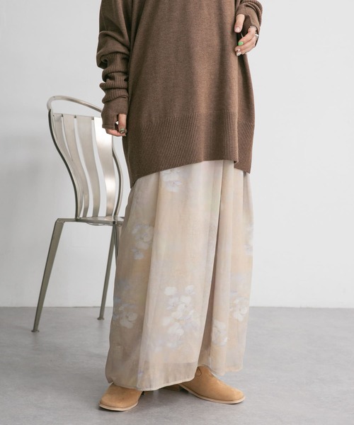 KBF（ケイビーエフ）の「プリントキャミワンピース（ワンピース・レディース・グリーン系その他/ベージュ系その他・ONE）」の3枚目の写真