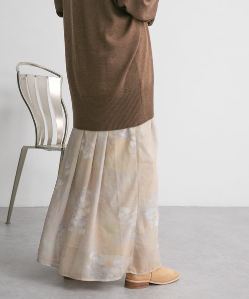 KBF（ケイビーエフ）の「プリントキャミワンピース（ワンピース・レディース・グリーン系その他/ベージュ系その他・ONE）」の4枚目の写真