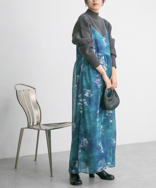 KBF（ケイビーエフ）の「プリントキャミワンピース（ワンピース・レディース・グリーン系その他/ベージュ系その他・ONE）」の11枚目の写真