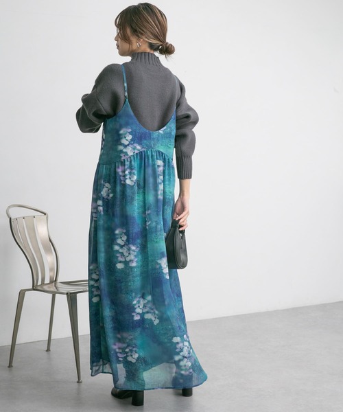 KBF（ケイビーエフ）の「プリントキャミワンピース（ワンピース・レディース・グリーン系その他/ベージュ系その他・ONE）」の13枚目の写真