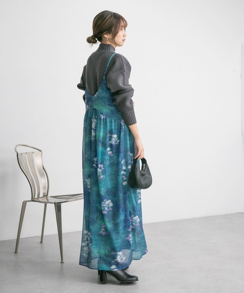 KBF（ケイビーエフ）の「プリントキャミワンピース（ワンピース・レディース・グリーン系その他/ベージュ系その他・ONE）」の15枚目の写真