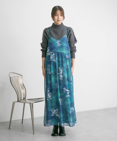 KBF（ケイビーエフ）の「プリントキャミワンピース（ワンピース・レディース・グリーン系その他/ベージュ系その他・ONE）」の17枚目の写真