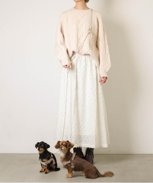 moncheri（モンシェリ）の「2wayミックスカラー反射リード（リード/ハーネス/首輪・レディース・モカ/アイボリー/ブルー/ピンク/グリーン・FREE/S/M）」の12枚目の写真