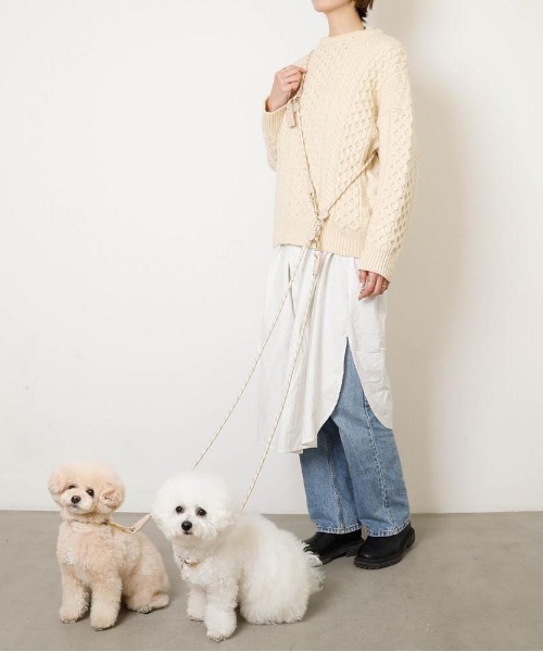 moncheri（モンシェリ）の「2wayミックスカラー反射リード（リード/ハーネス/首輪・レディース・モカ/アイボリー/ブルー/ピンク/グリーン・FREE/S/M）」の13枚目の写真