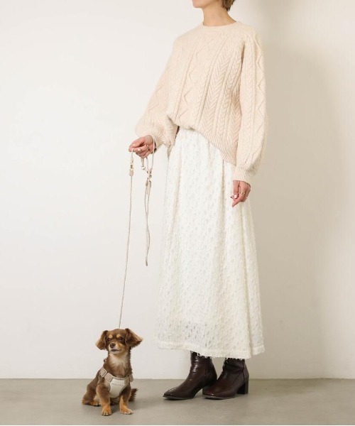 moncheri（モンシェリ）の「2wayミックスカラー反射リード（リード/ハーネス/首輪・レディース・モカ/アイボリー/ブルー/ピンク/グリーン・FREE/S/M）」の14枚目の写真