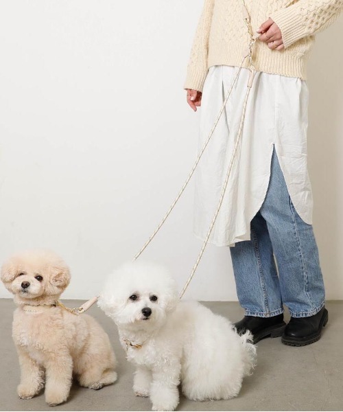 moncheri モンシェリ] 2wayミックスカラー反射リード / 犬 犬用