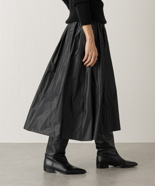 BEARDSLEY(ビアズリー)の「タフタギャザースカート:裏地つき(スカート・レディース・グレー/ブラウン・FREE)」の1枚目の写真