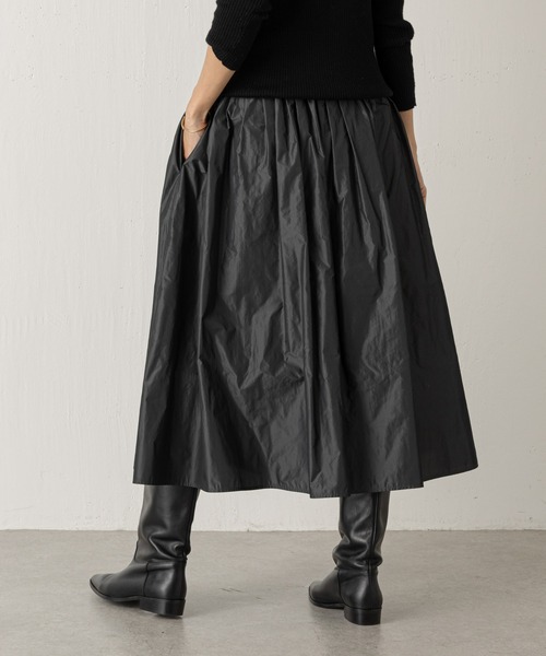 BEARDSLEY(ビアズリー)の「タフタギャザースカート:裏地つき(スカート・レディース・グレー/ブラウン・FREE)」の11枚目の写真