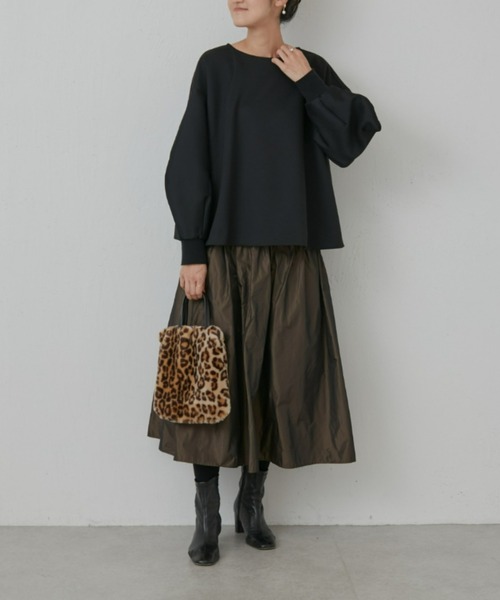 BEARDSLEY(ビアズリー)の「タフタギャザースカート:裏地つき(スカート・レディース・グレー/ブラウン・FREE)」の3枚目の写真