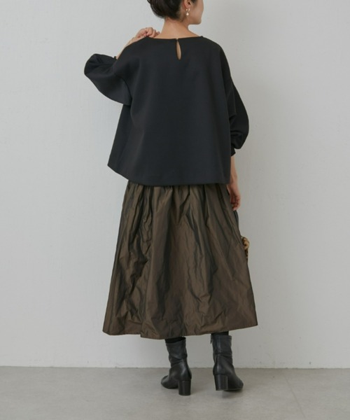 BEARDSLEY(ビアズリー)の「タフタギャザースカート:裏地つき(スカート・レディース・グレー/ブラウン・FREE)」の4枚目の写真