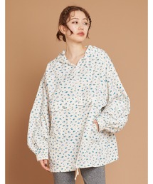 Flower print nylon pull over
