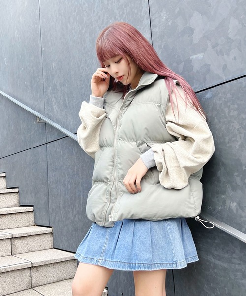 Figments（フィグメンツ）の「エコダウンベスト（ダウンベスト・レディース・カーキ/ブラック/ホワイト・FREE）」の21枚目の写真