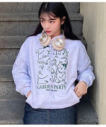 cream creme（クリームクレーム）の「ODD STUDIO(オッドスタジオ)/Garden Party Drawing Over-fit Hoodie/ガーデンパーティードローイングオーバーフィットパーカー（パーカー）」