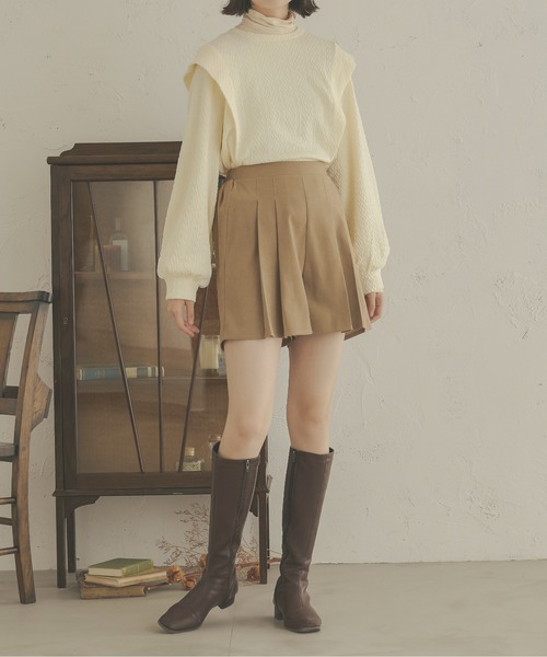 Ambre Neige(アンブルネージュ)の「パフスリーブケーブルカットソー/WEB/EC限定商品(Tシャツ/カットソー・レディース・モカ/アイボリー・FREE)」の12枚目の写真